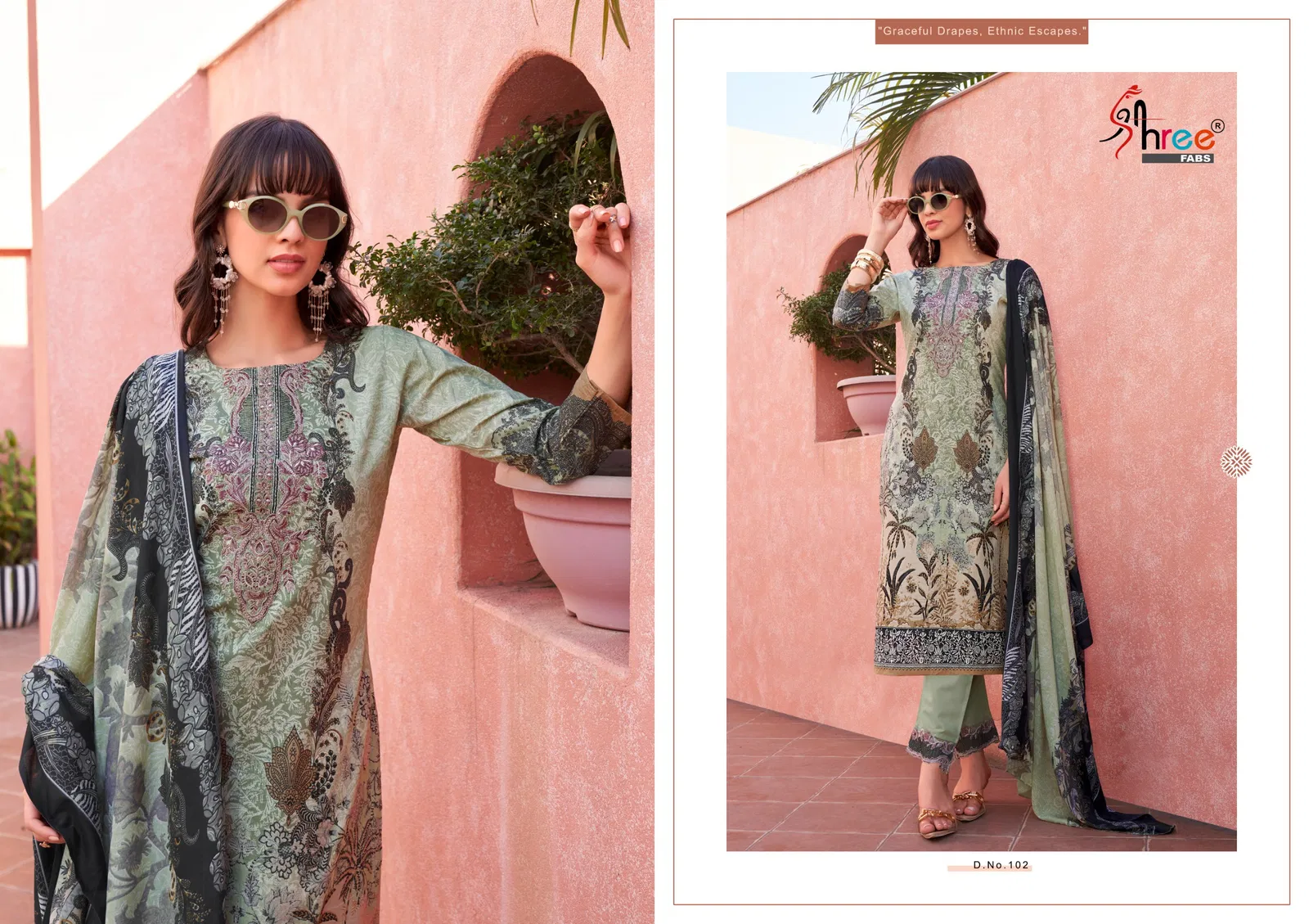 Mashaal Emb Lawn Colletion Vol 1 By Shree Fabs Cotton Salwar Suits Exporters In India